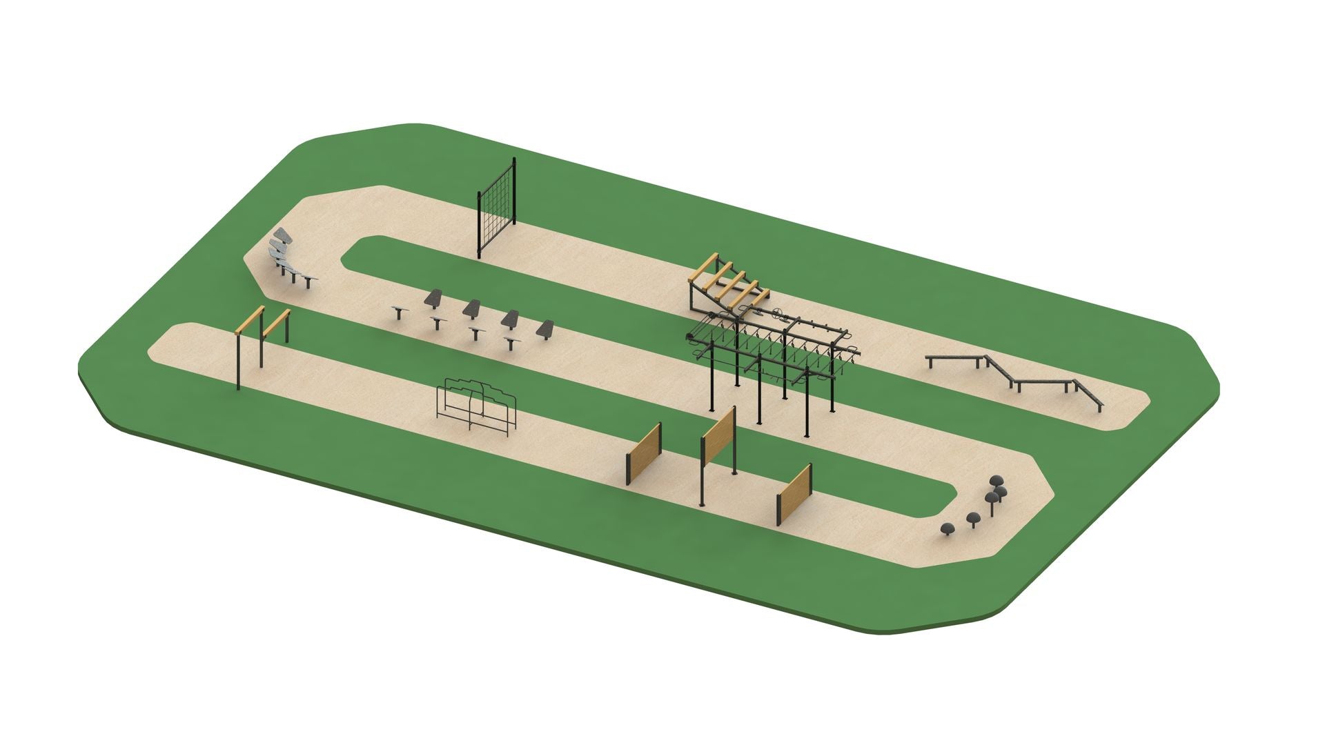 Obstacle and fitness trails