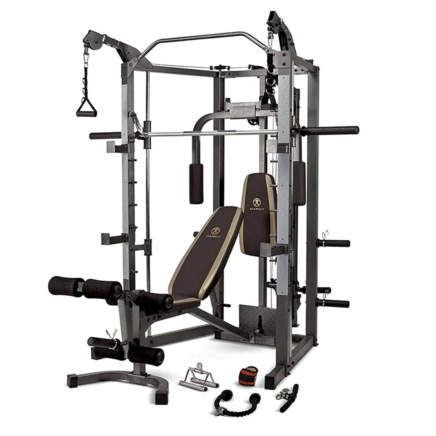 Marcy Multi-Function Smith Machine with Pulley System & Leg Developer