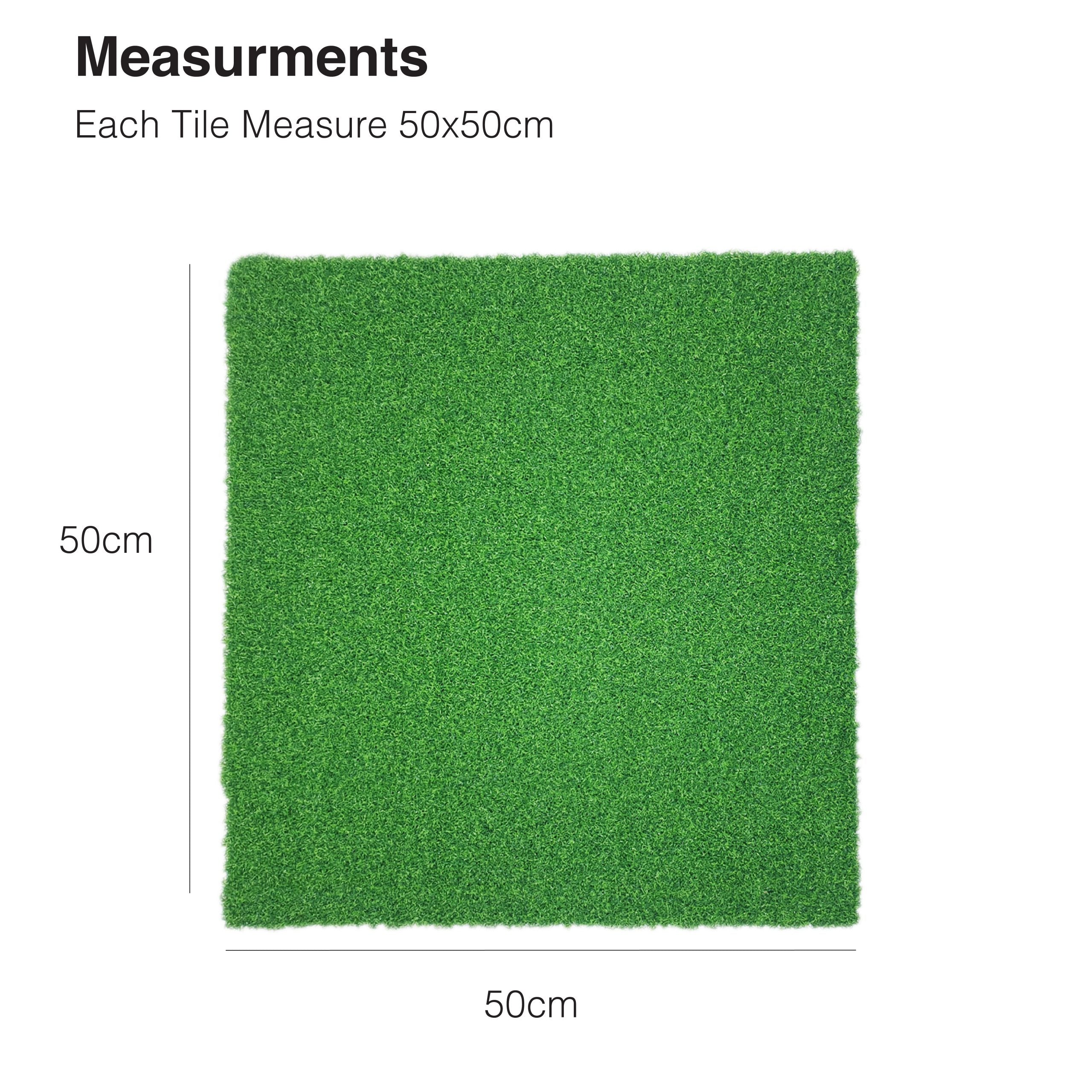 YALLA HomeGym 20MM Thick Artificial Grass Rubber Heavy-Duty Gym Floor Mat, Commercial Gym Rubber Floor Tiles