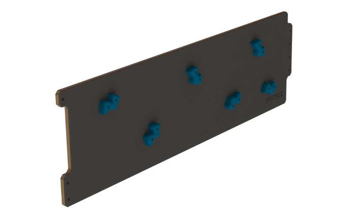 Climbing board with grips