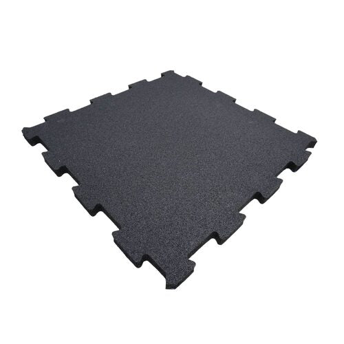 20MM Black Rubber Heavy-Duty Floor Exercise Mat , Interlocking Floor Tiles