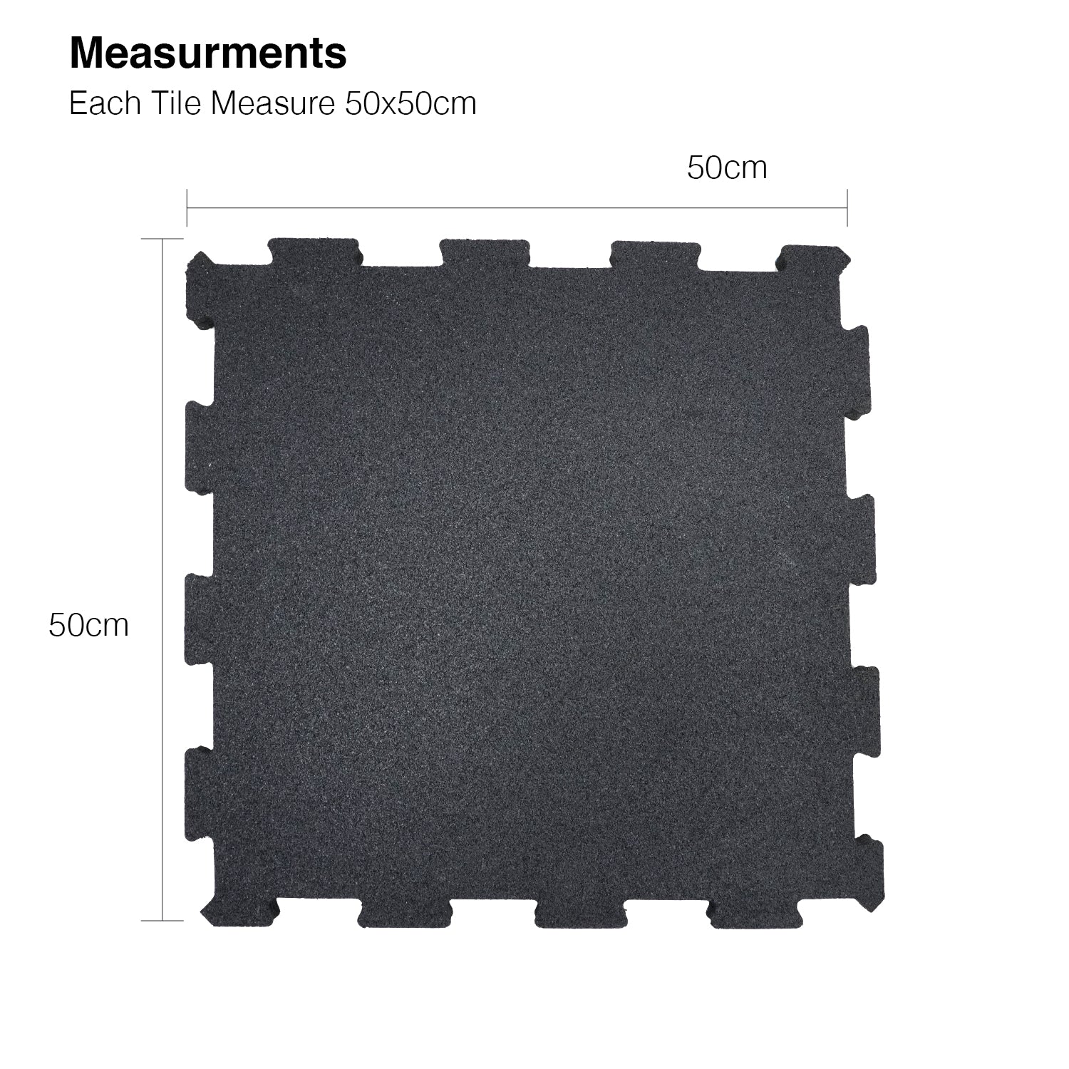 20MM Black Rubber Heavy-Duty Floor Exercise Mat , Interlocking Floor Tiles