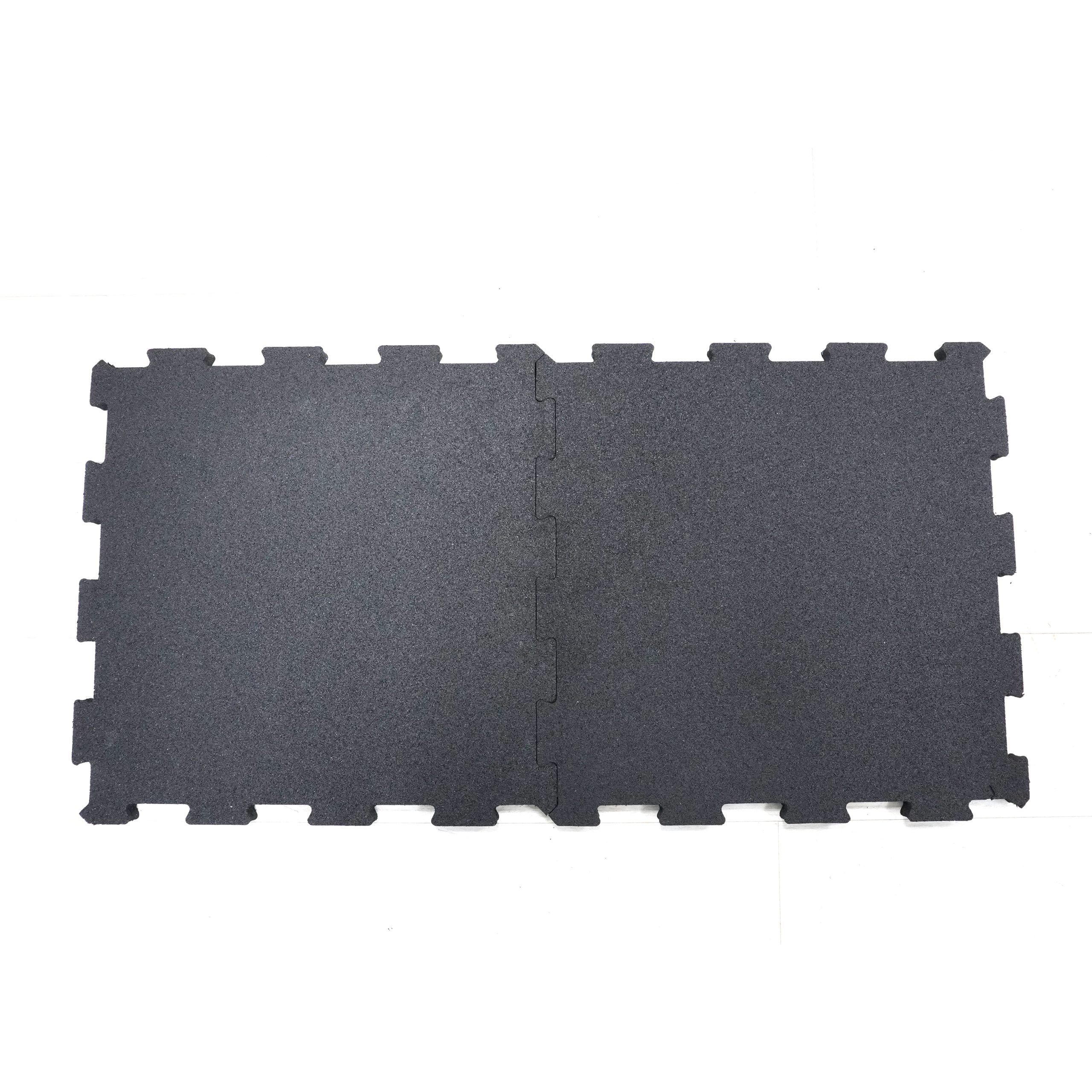 20MM Black Rubber Heavy-Duty Floor Exercise Mat , Interlocking Floor Tiles