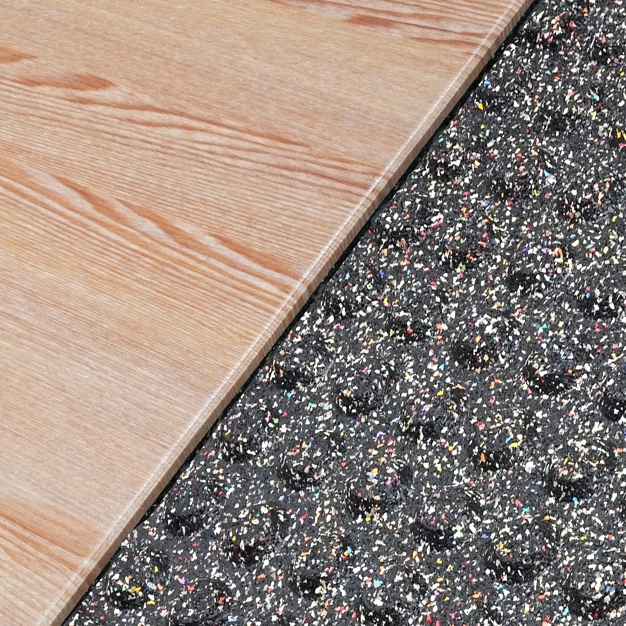 YALLA HomeGym Premium 20MM Wood Rubber Gym Floor Mats