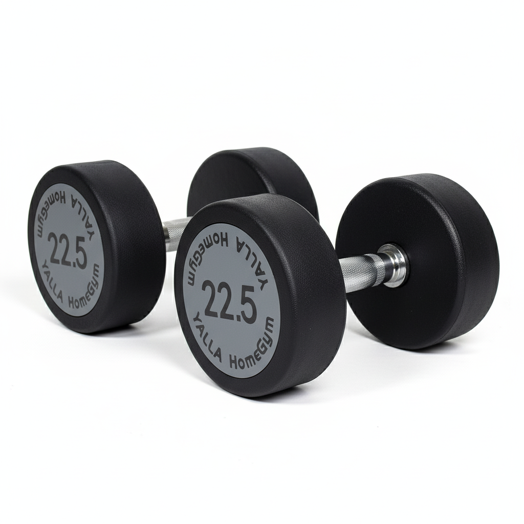 YALLA HomeGym 22.5KG Premium Round Dumbbells, Durable Weights for Home & Gym Workouts
