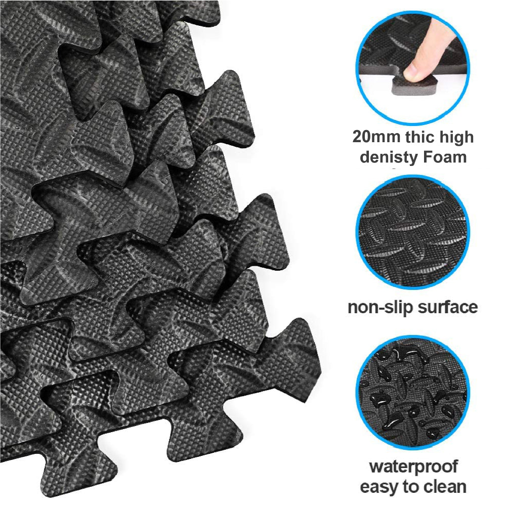 YALLA HomeGym 20MM EVA Foam Mats Interlocking Floor Tiles