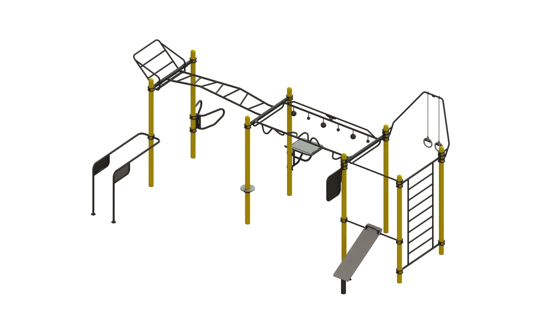 Outdoor Ninja and calisthenics training station