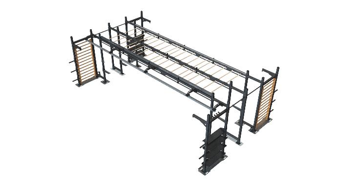 Bridge rig (storage rack + boxing rails)