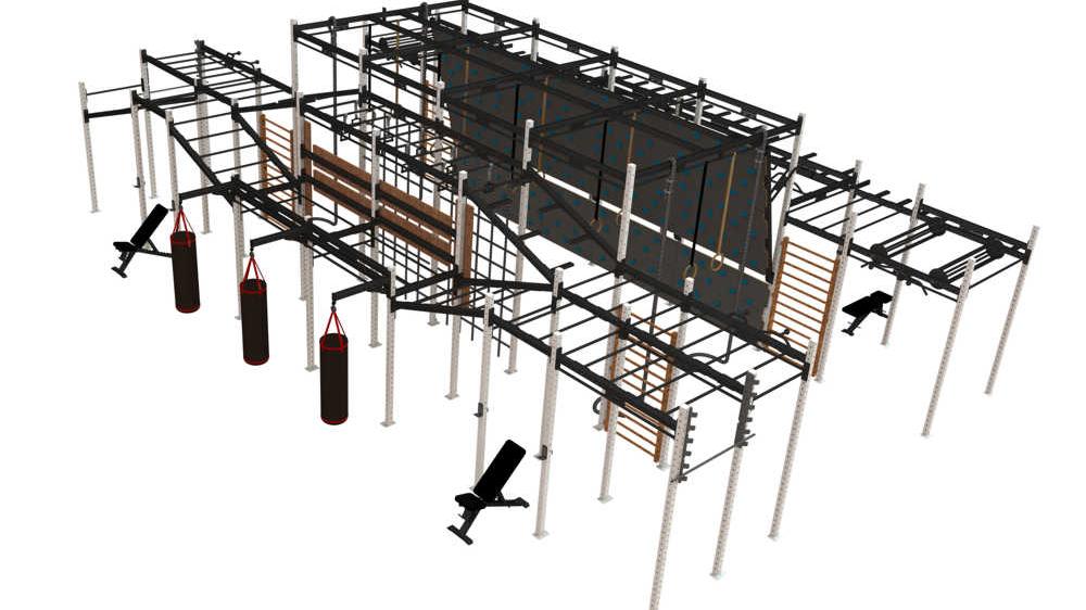 Obstacle and ninja training multi rig