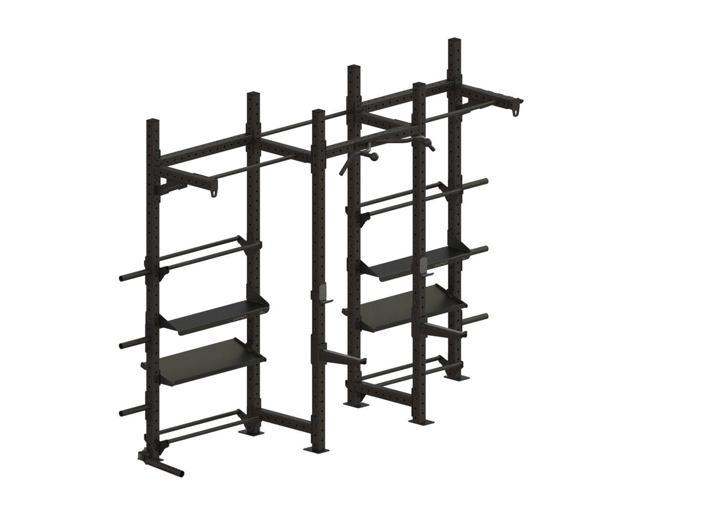Squat rack and storage pack