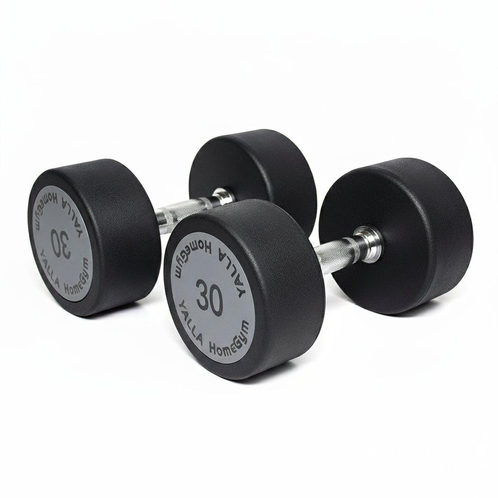 YALLA HomeGym 30KG Premium Round Dumbbells, Durable Weights for Home & Gym Workouts