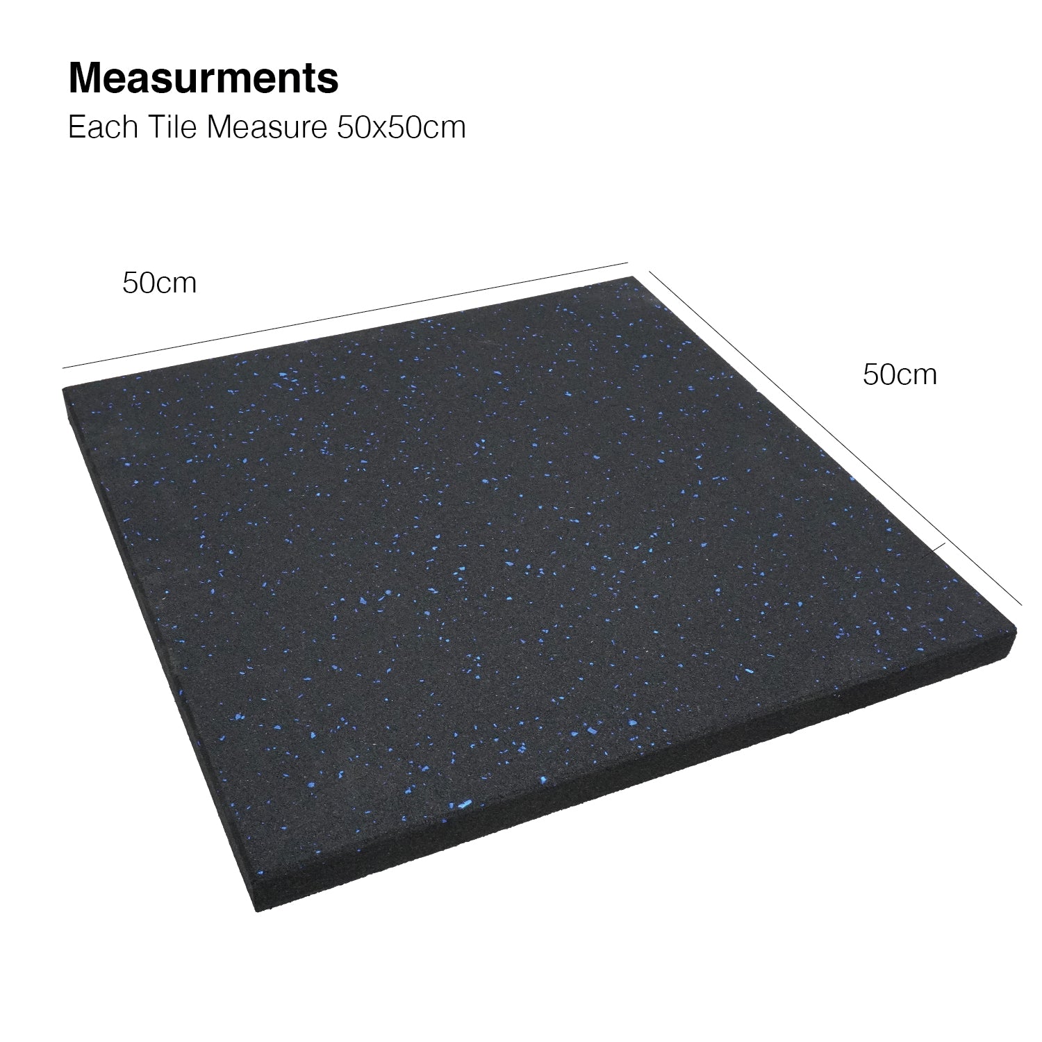 30MM EXTRA THICK Rubber Heavy-Duty Gym Floor Mat Black, Rubber Floor Tiles, (1 SQUARED METER)