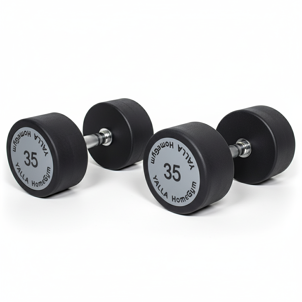 YALLA HomeGym 35KG Premium Round Dumbbells, Durable Weights for Home & Gym Workouts