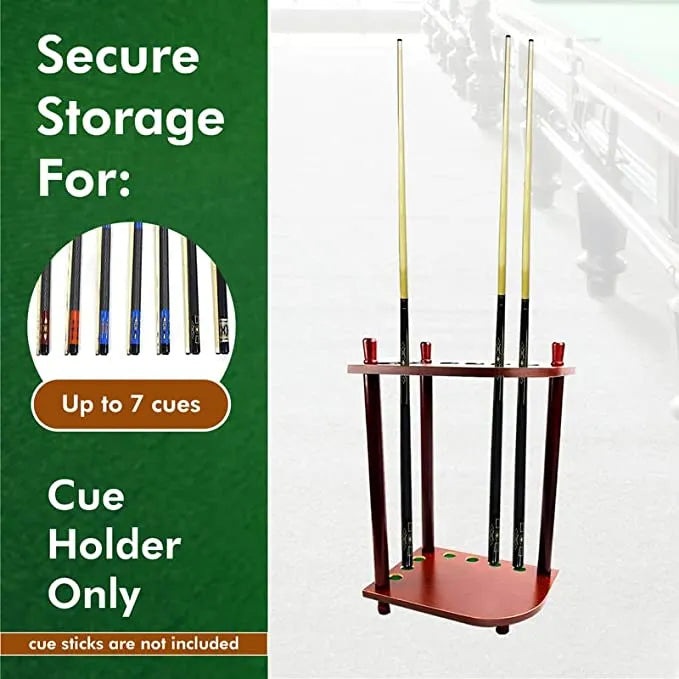 YALLA HomeGym Billiards Pool Cues Holder – Holds 7 Cues