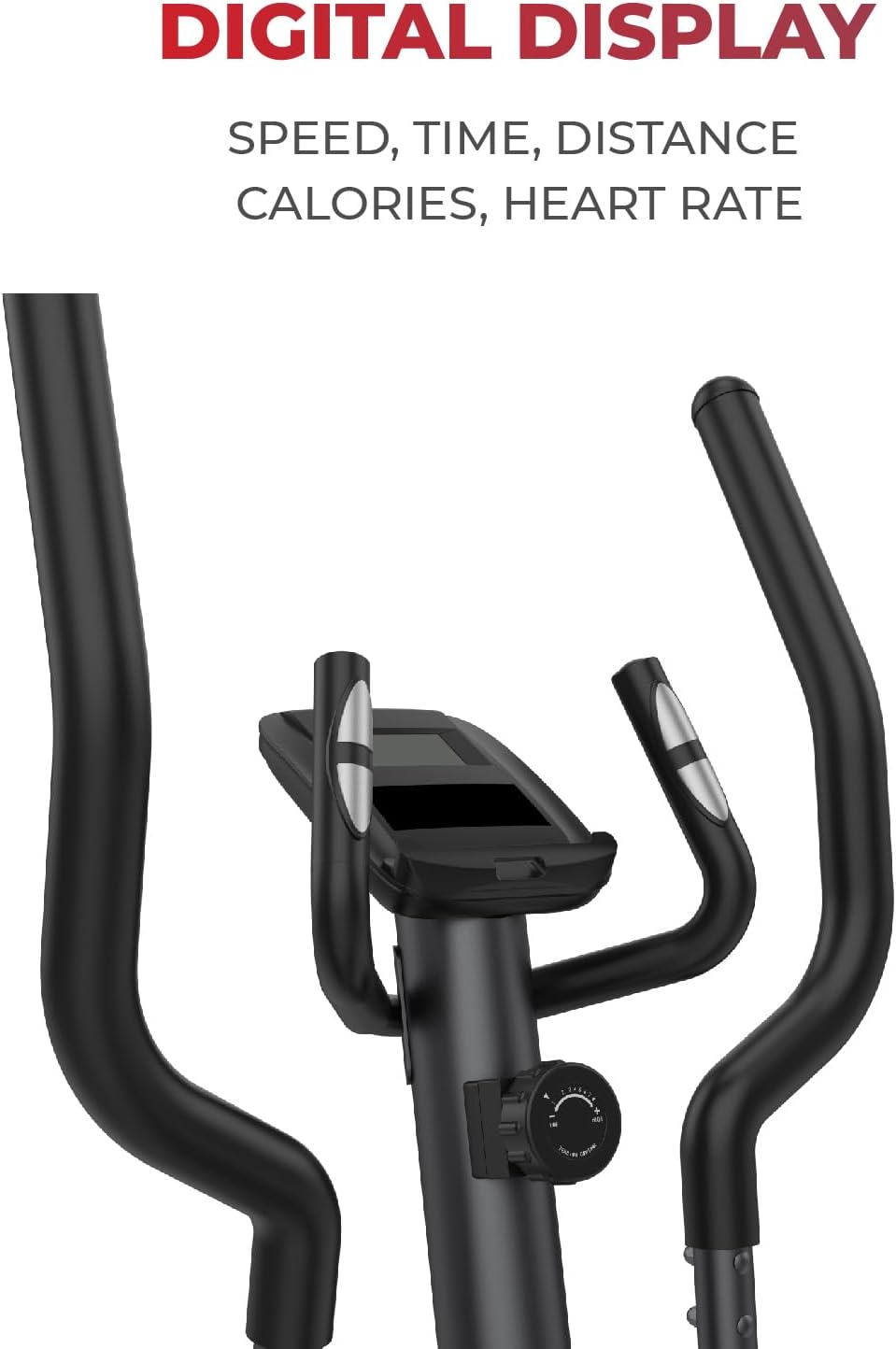 YALLA HomeGym Elliptical Cross Trainer Machine with 8 Level Magnetic Resistance, Cardio Workout Exercise Bike, 100KG Max User