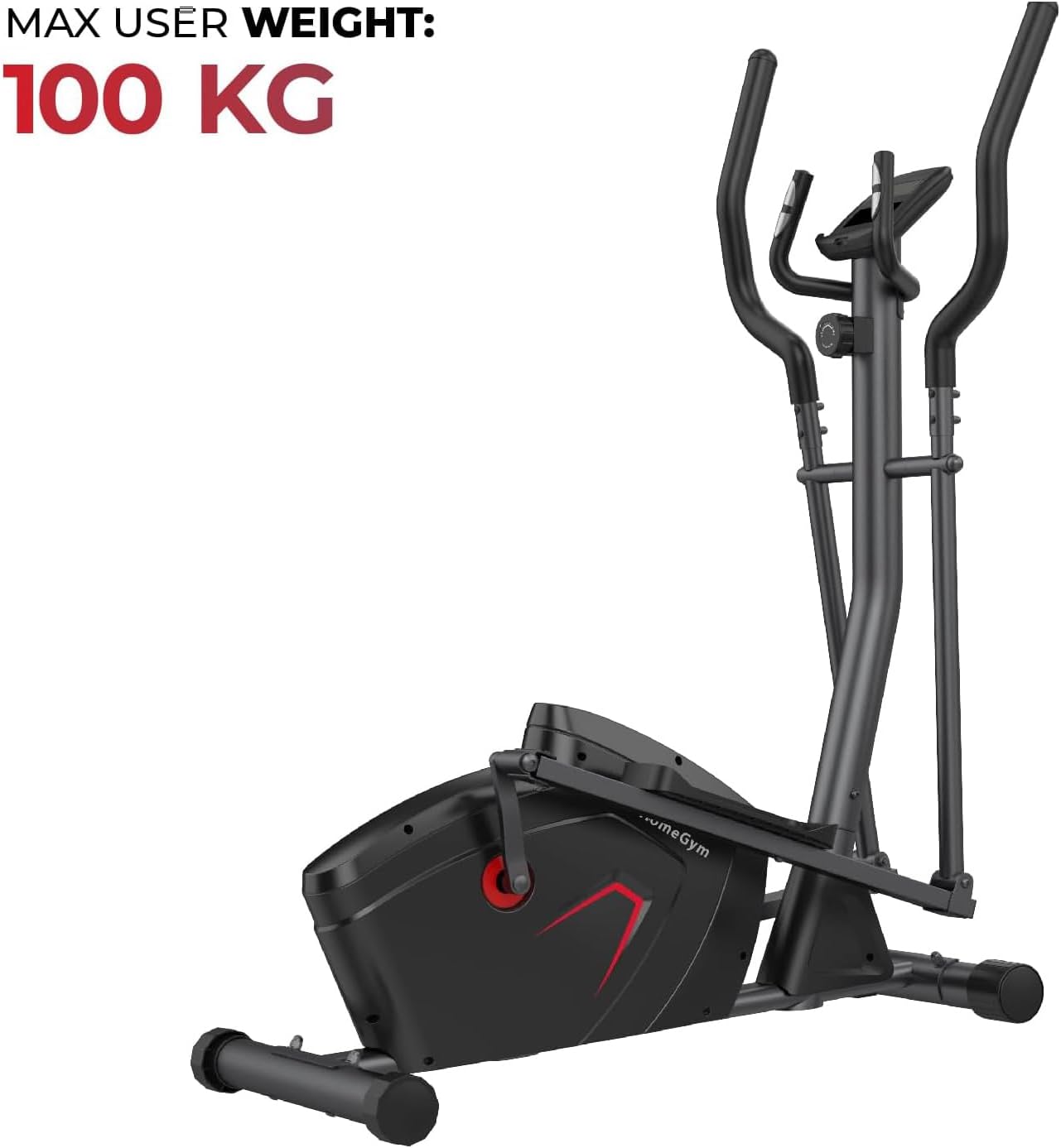 YALLA HomeGym Elliptical Cross Trainer Machine with 8 Level Magnetic Resistance, Cardio Workout Exercise Bike, 100KG Max User