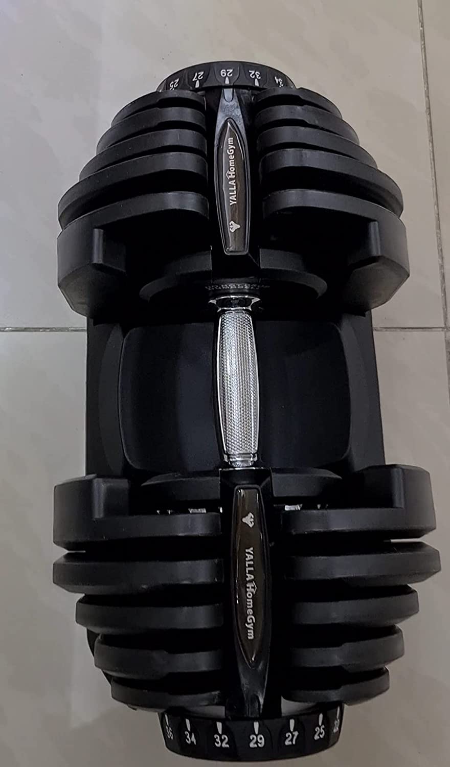 YALLA HomeGym 40KG PAIR of Smart Adjustable Dumbbells (17 weights from 5KG to 40KG)