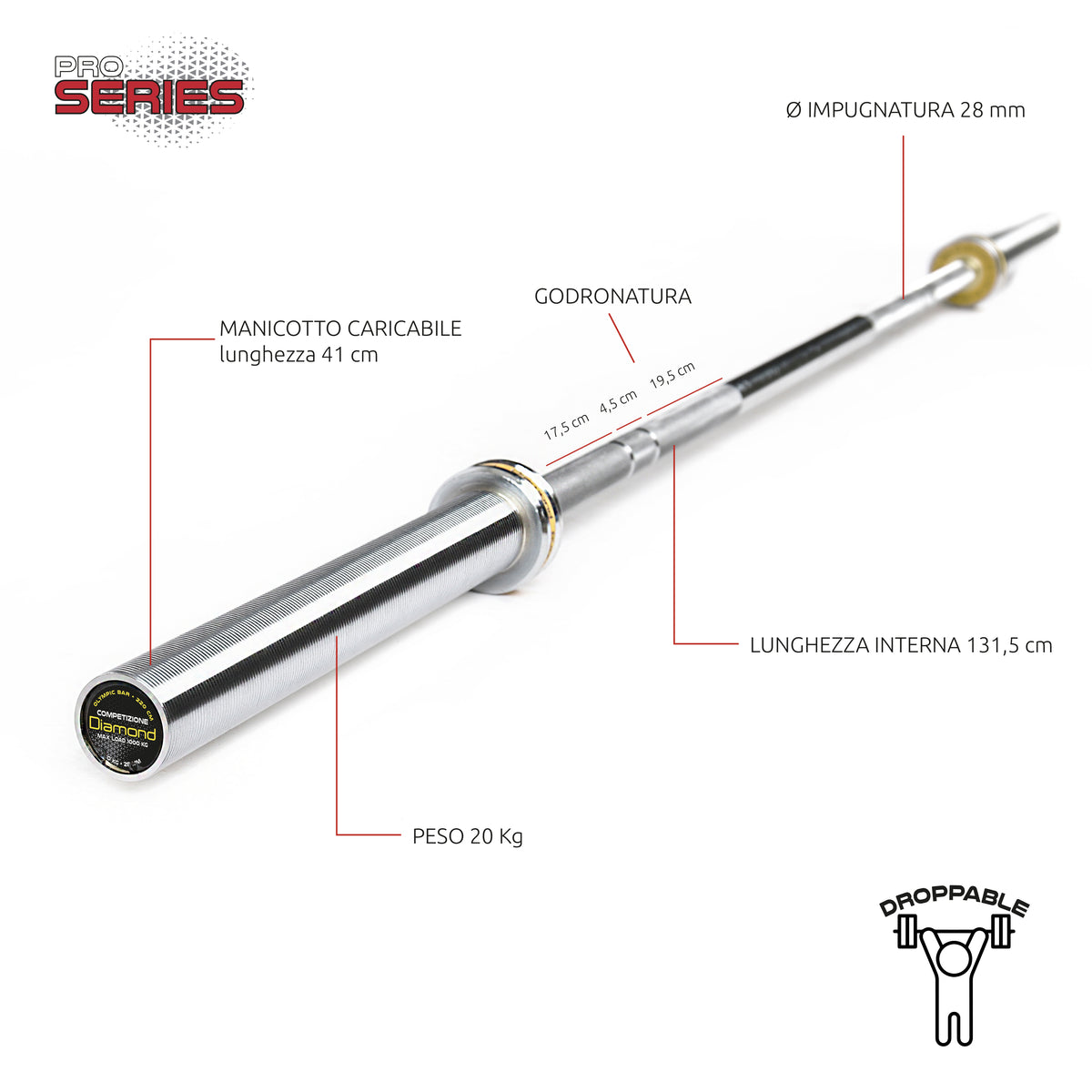 OLYMPIC COMPETITION BARBELL – 220 CM