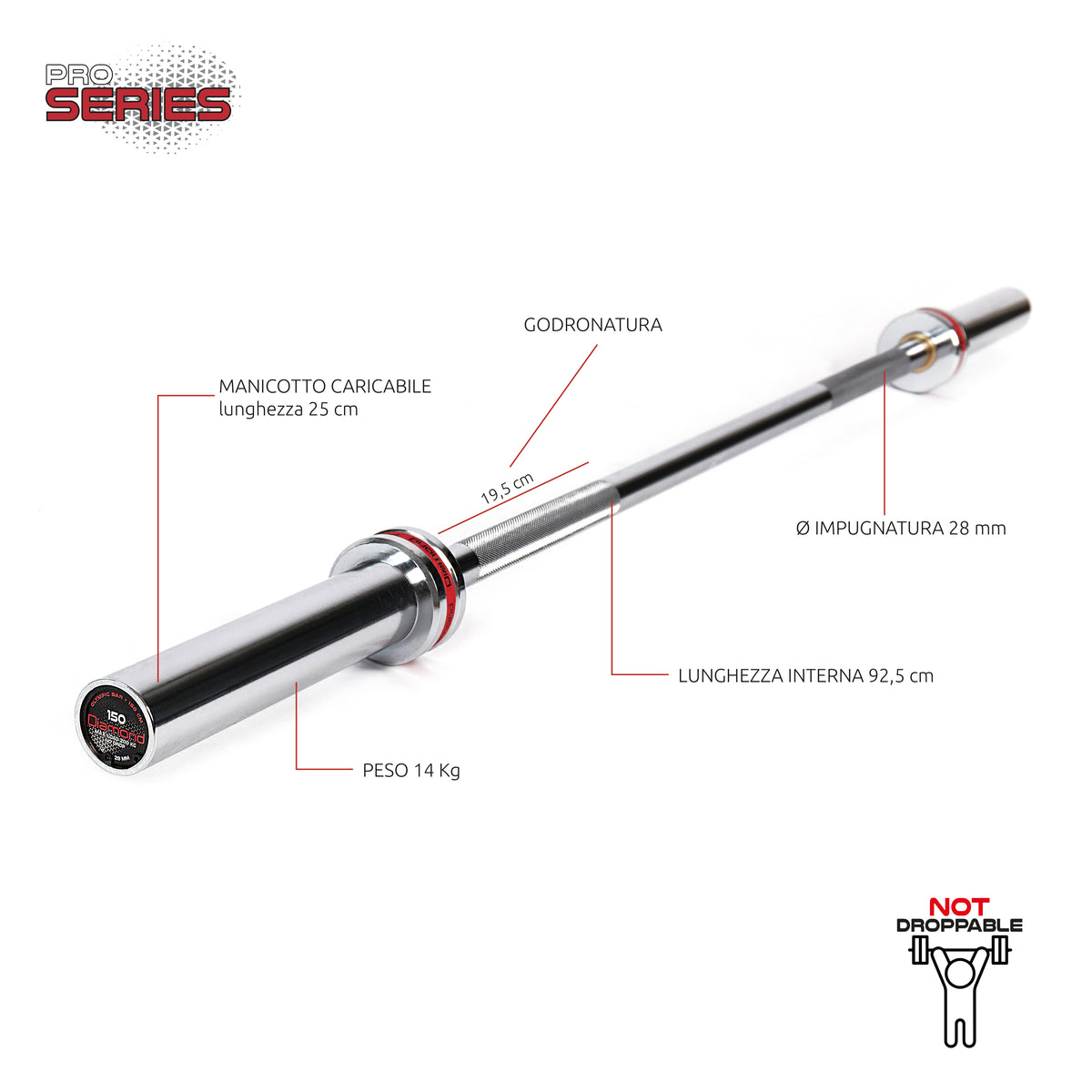 OLYMPIC BARBELL – 150 CM BOD150N