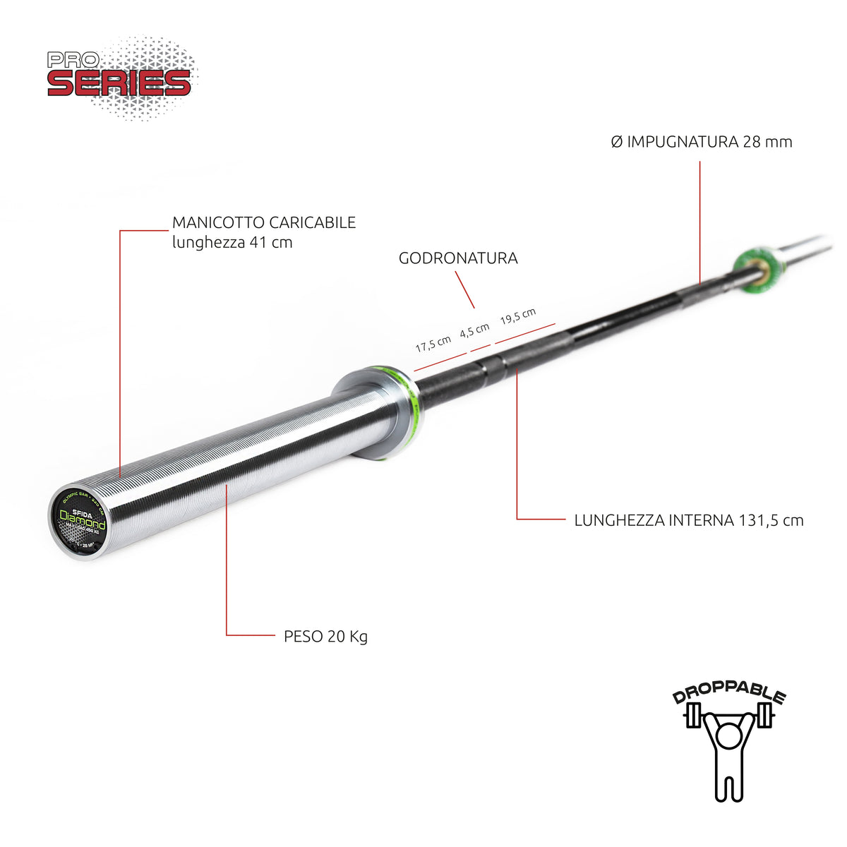 OLYMPIC BARBELL CHALLENGE – 220 CM BOSD220N