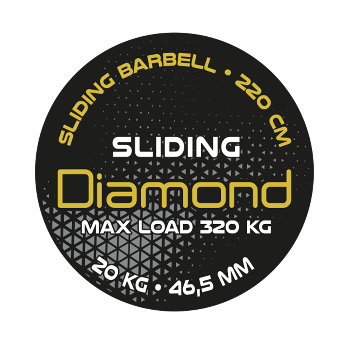 SLIDING GRIP BARBELL MAX LOAD. 320 KG