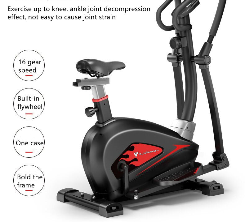 YALLA HomeGym 2 in 1 Elliptical Cross Trainer Bike Magnetic Cardio Workout Exercise Bike Cross Trainer with 8 Level Resistance