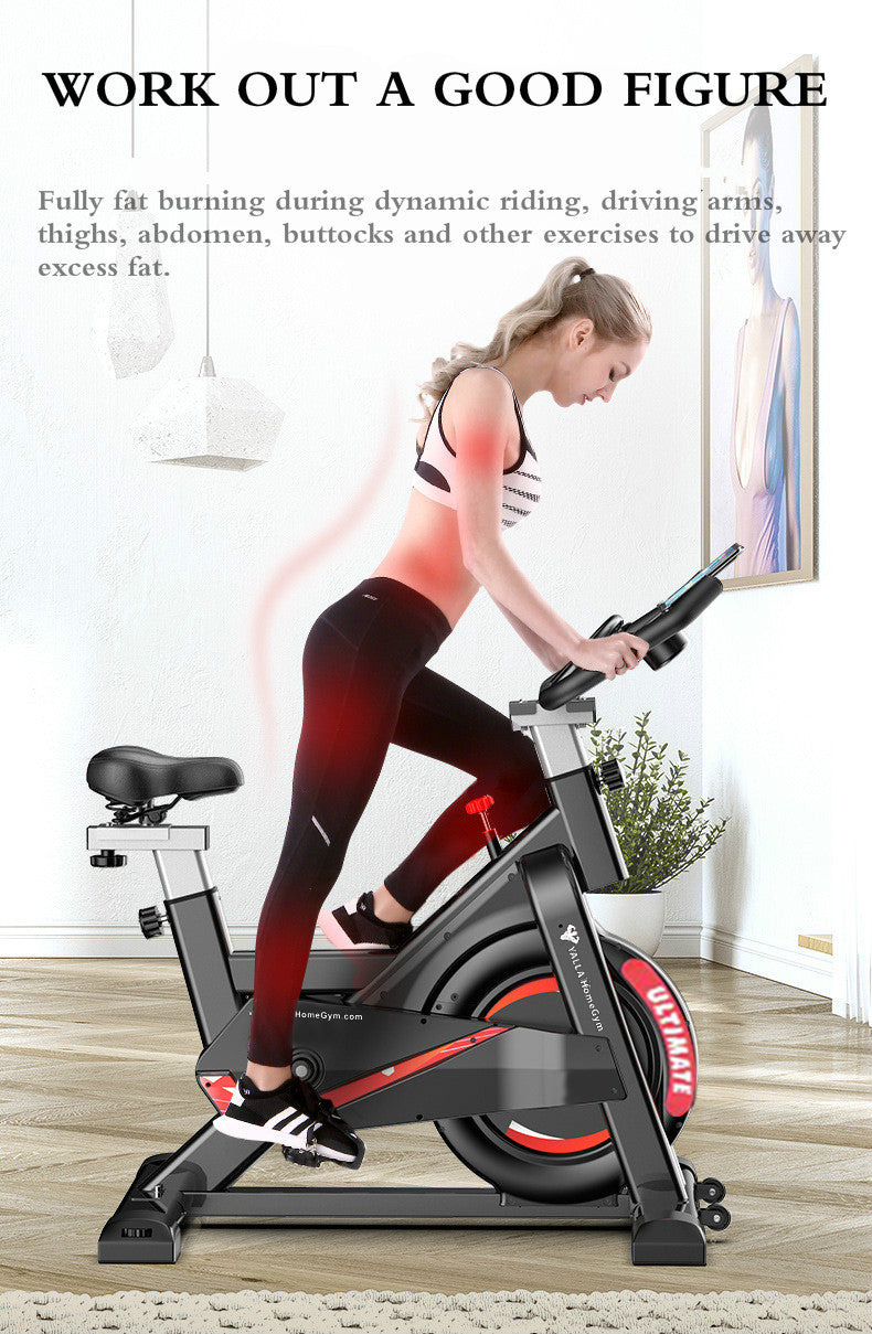 YALLA HomeGym ULTIMATE Spinning Bike, Magnetic Indoor Cycling Bike, Belt Drive Indoor Exercise Bike, LCD Display (8KG Flywheel Magnetic Resistance)