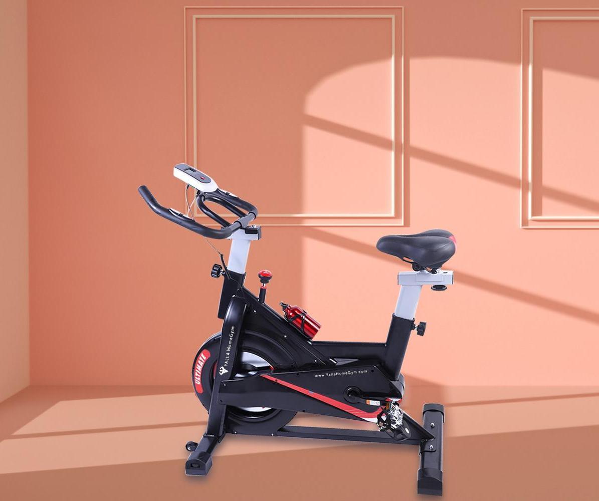 YALLA HomeGym ULTIMATE Spinning Bike, Magnetic Indoor Cycling Bike, Belt Drive Indoor Exercise Bike, LCD Display (8KG Flywheel Magnetic Resistance)