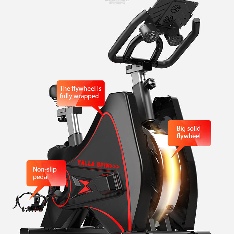 YALLA HomeGym SUPER Spinning Bike, Magnetic Indoor Cycling Bike, Belt Drive Indoor Exercise Bike, LCD Display (13KG Flywheel Magnetic Resistance)