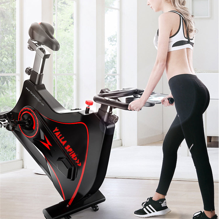 YALLA HomeGym SUPER Spinning Bike, Magnetic Indoor Cycling Bike, Belt Drive Indoor Exercise Bike, LCD Display (13KG Flywheel Magnetic Resistance)