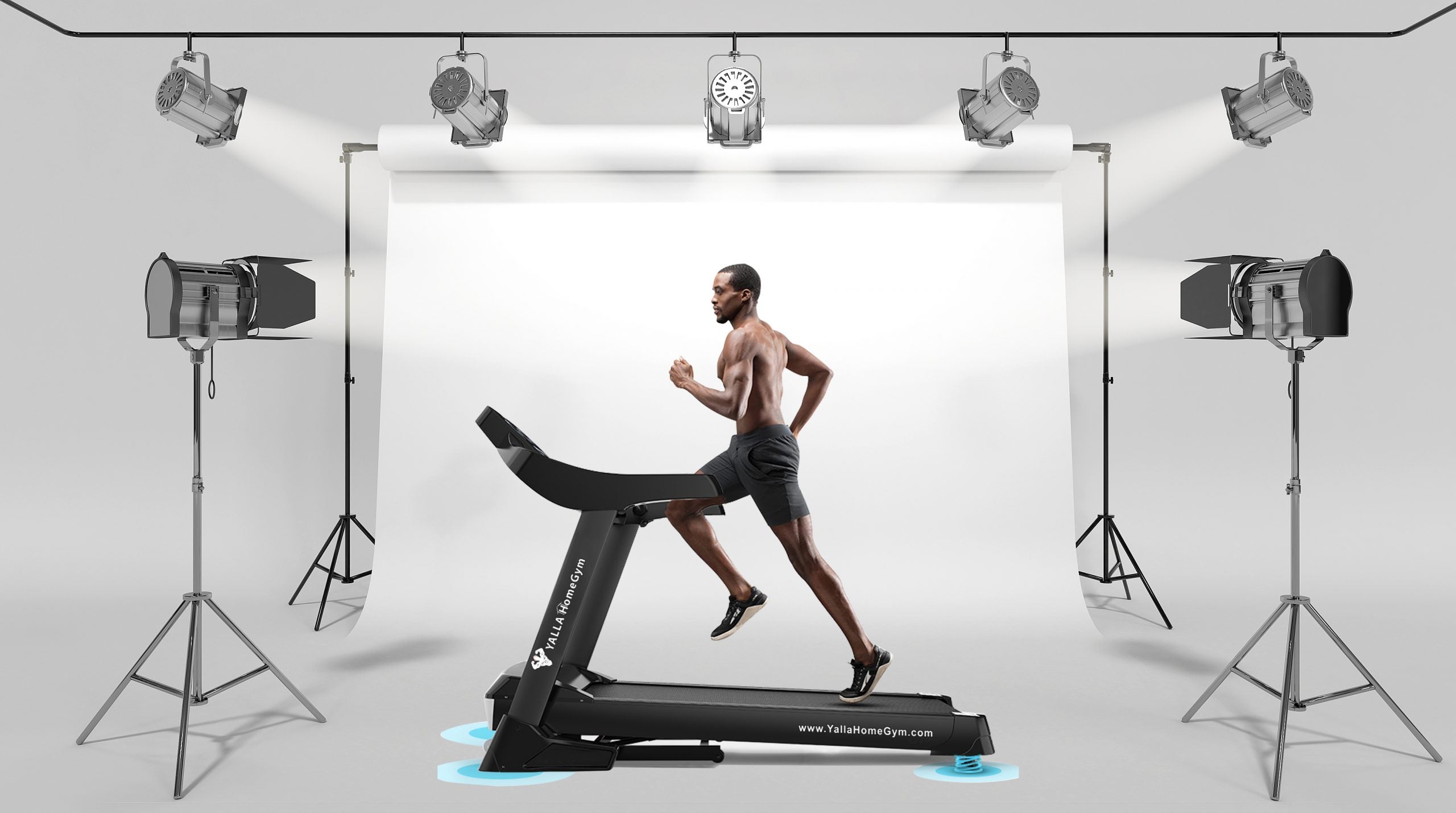 YALLA HomeGym LEGENDS Commerical Treadmill 4.5HP AC Motor, Touch Screen, Auto Incline