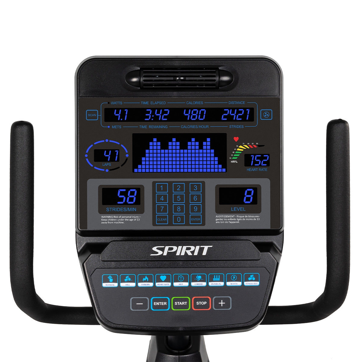 Spirit Fitness Recumbent Bike(Graphite Gray)