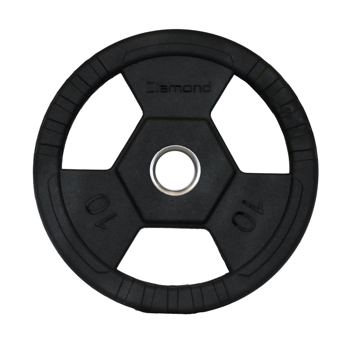 قرص أولمبي مغطى بالمطاط ثلاثي المقبض (TRI-GRIP)