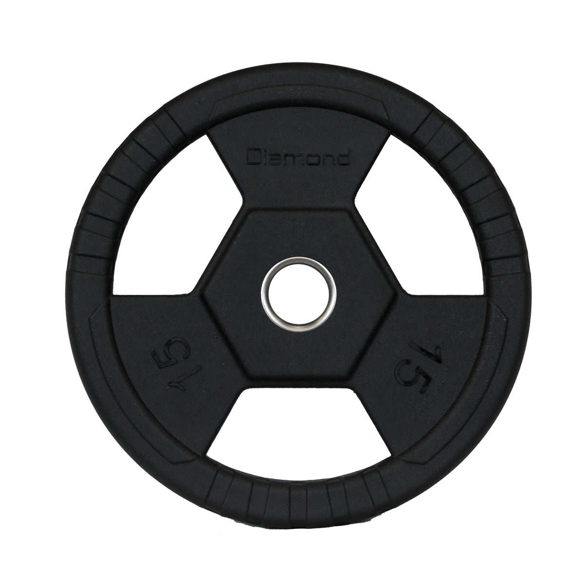 قرص أولمبي مغطى بالمطاط ثلاثي المقبض (TRI-GRIP)