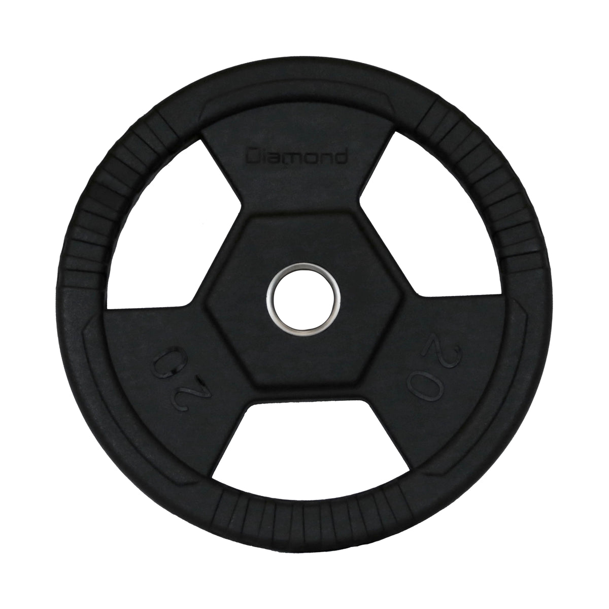 قرص أولمبي مغطى بالمطاط ثلاثي المقبض (TRI-GRIP)