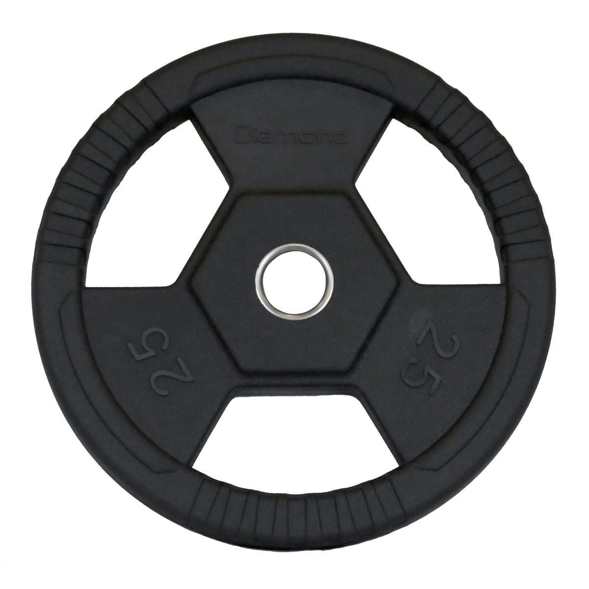 قرص أولمبي مغطى بالمطاط ثلاثي المقبض (TRI-GRIP)