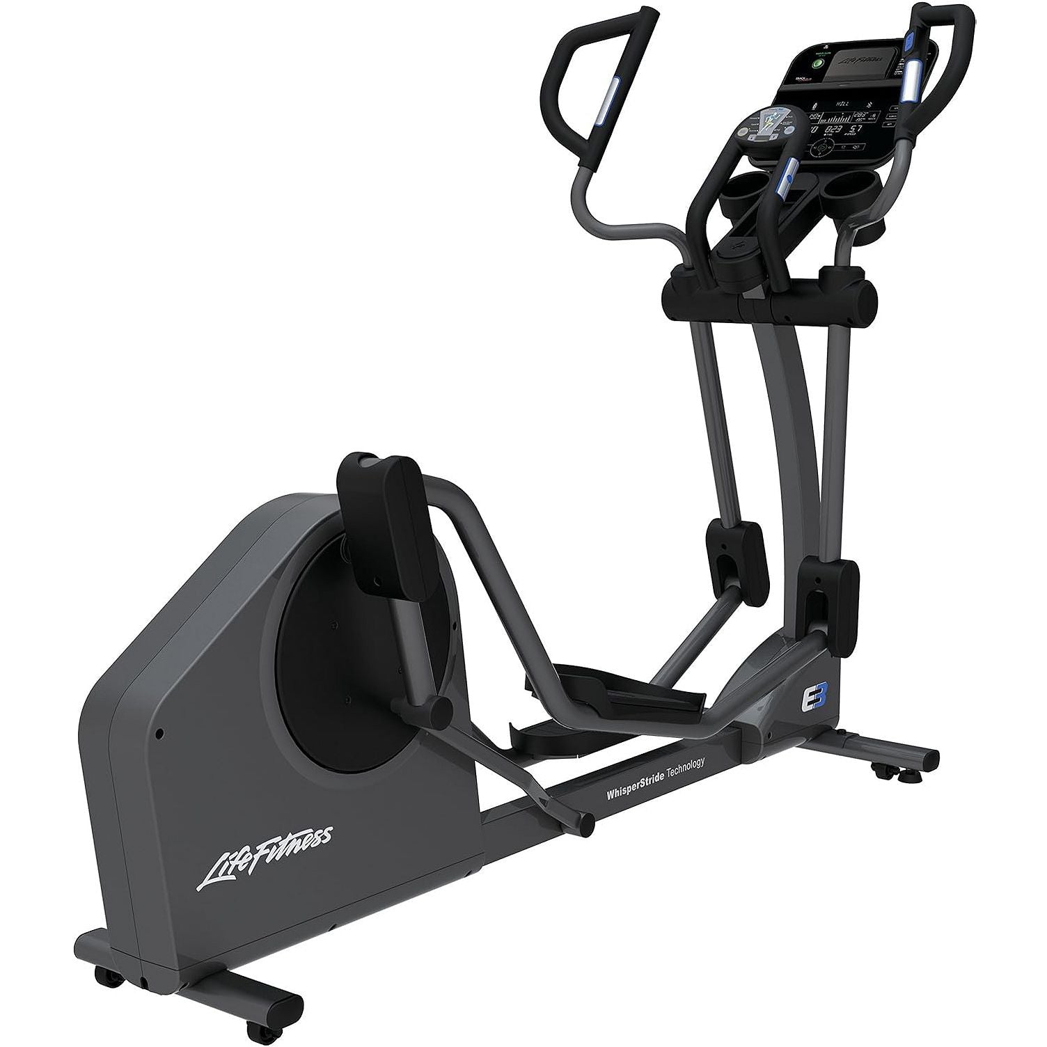 Life Fitness E3 Elliptical Cross-Trainer Base, Titanium, Base+Track Console