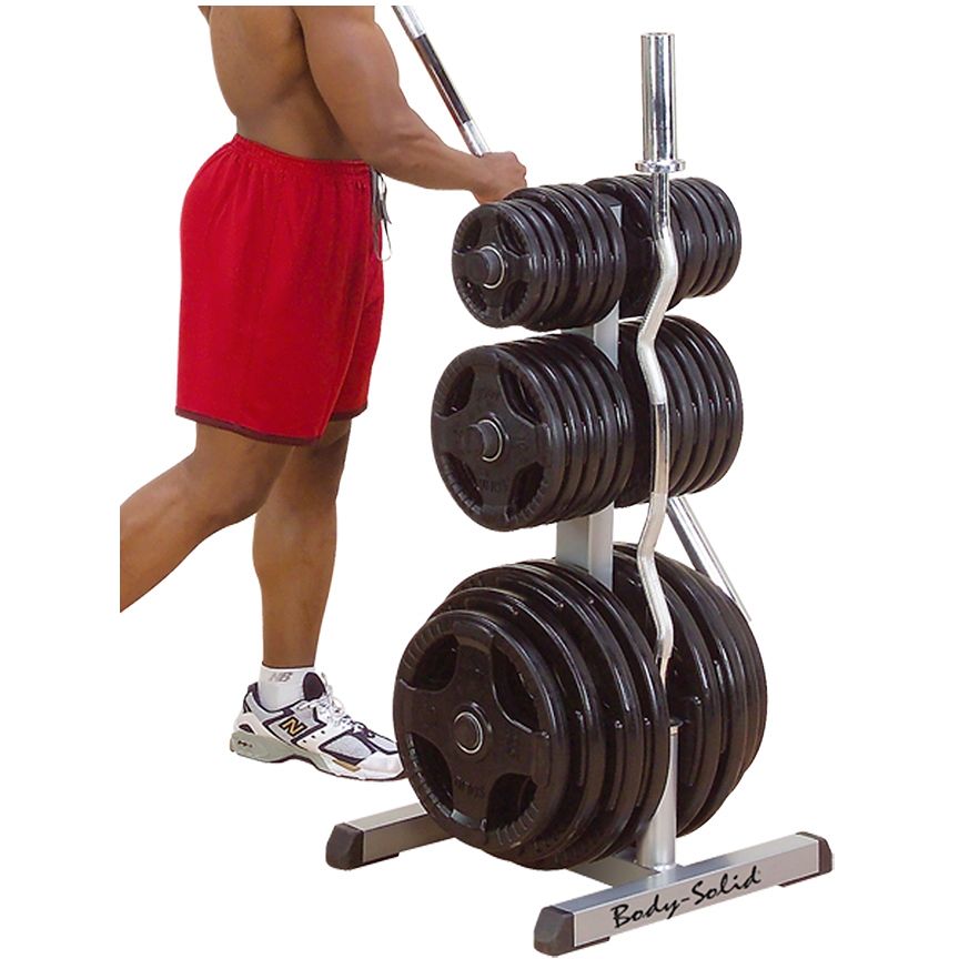 Body Solid Olympic Plate Tree & Bar Holder