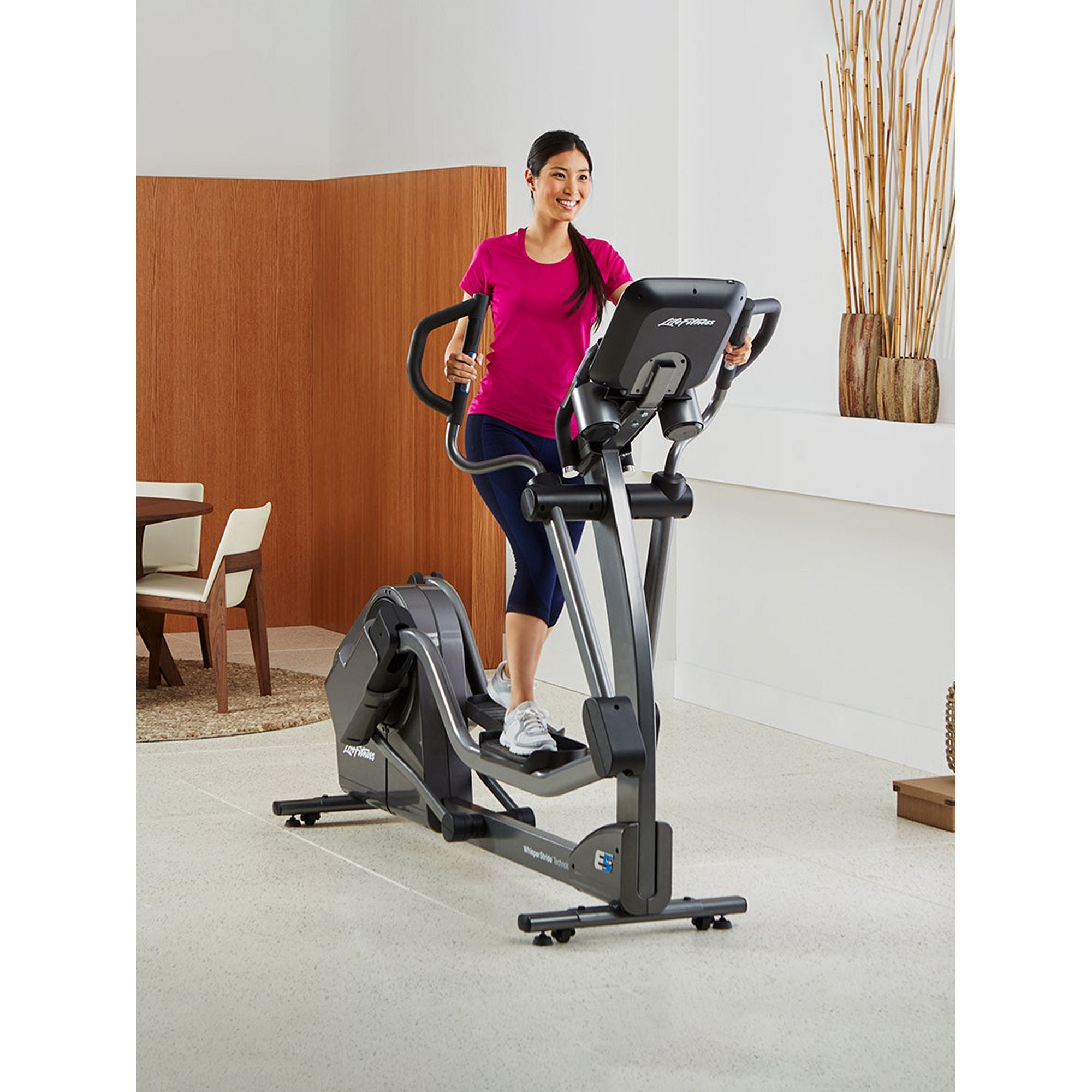 Life Fitness E5 Cross Trainer Base, Titanium-Base+Go Console
