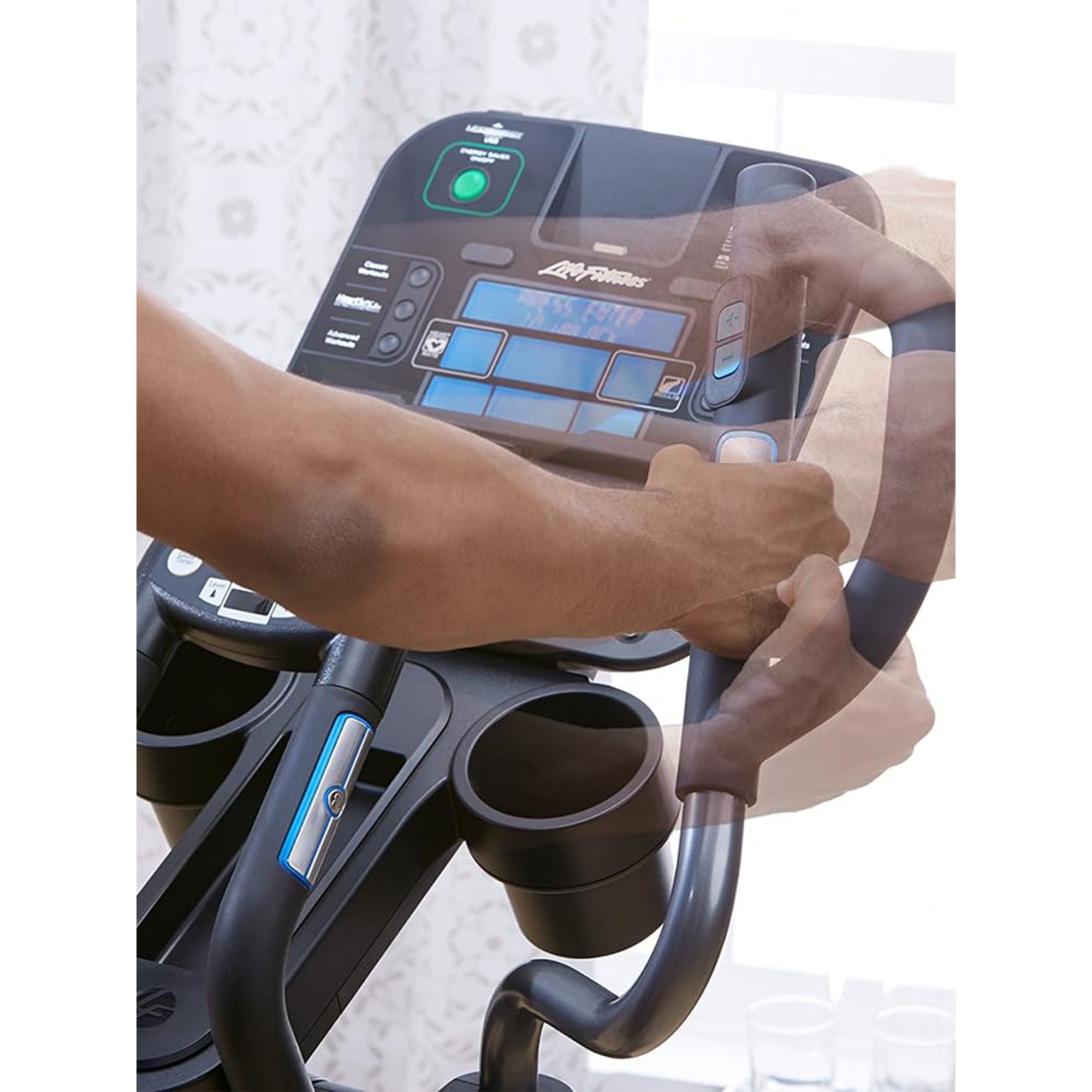 Life Fitness E5 Cross Trainer Base, Titanium-Base+Go Console