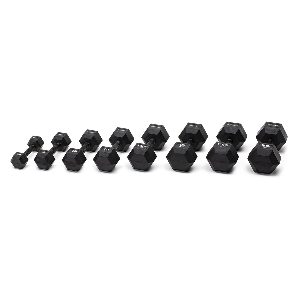 BLACK OXYDE HEXAGONAL RUBBER-COATED HANDLEBAR