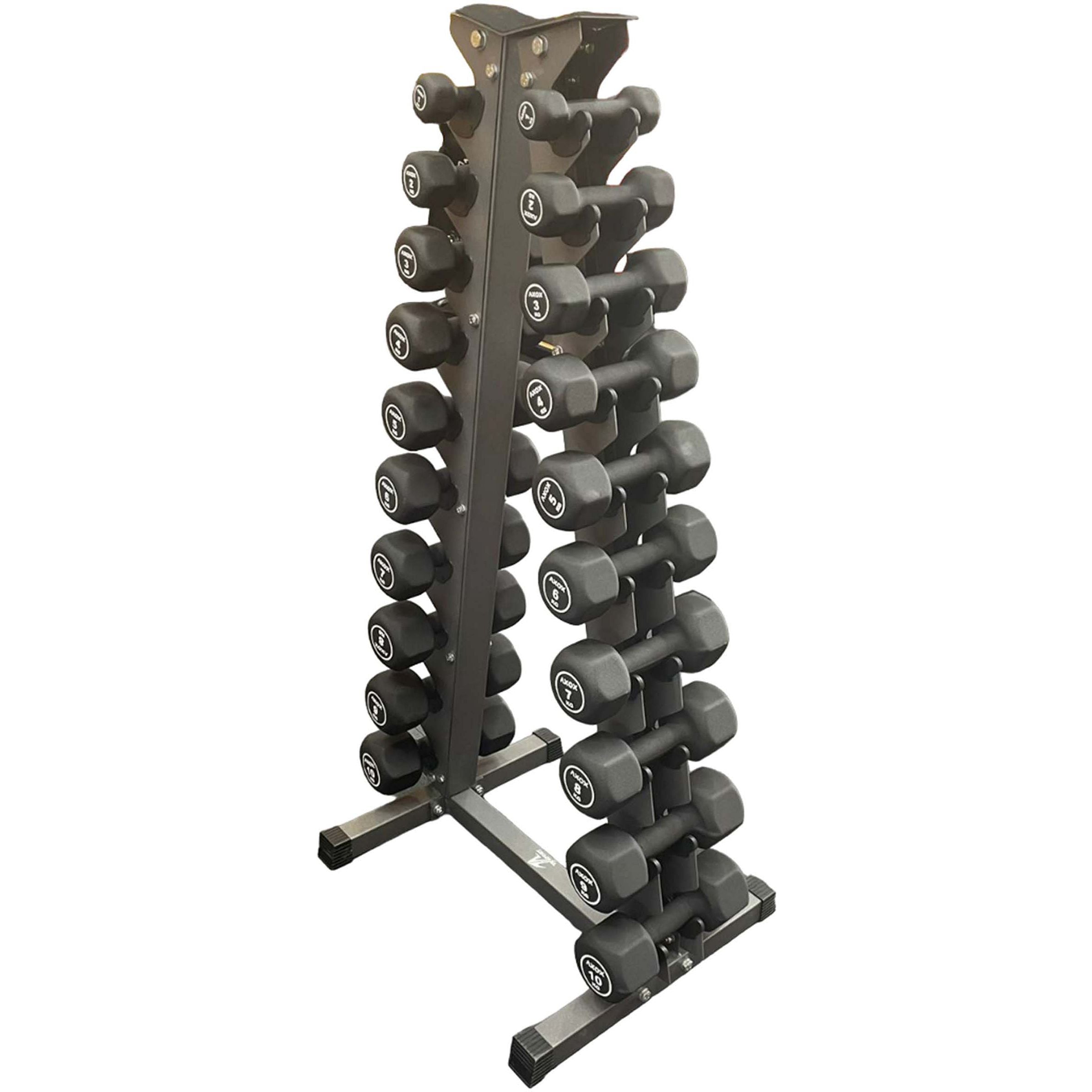 Axox Fitness Neoprene Dumbbell with Rack