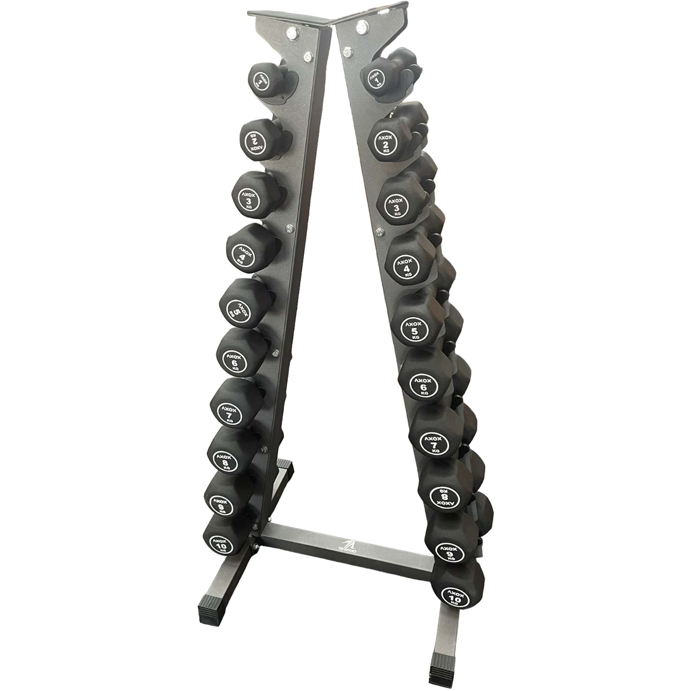 Axox Fitness Neoprene Dumbbell with Rack