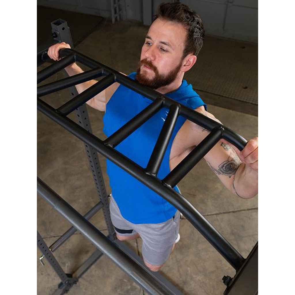 جهاز Body Solid Powerline Rack مع وصلة تمديد وملحق متعدد لتمارين العقلة