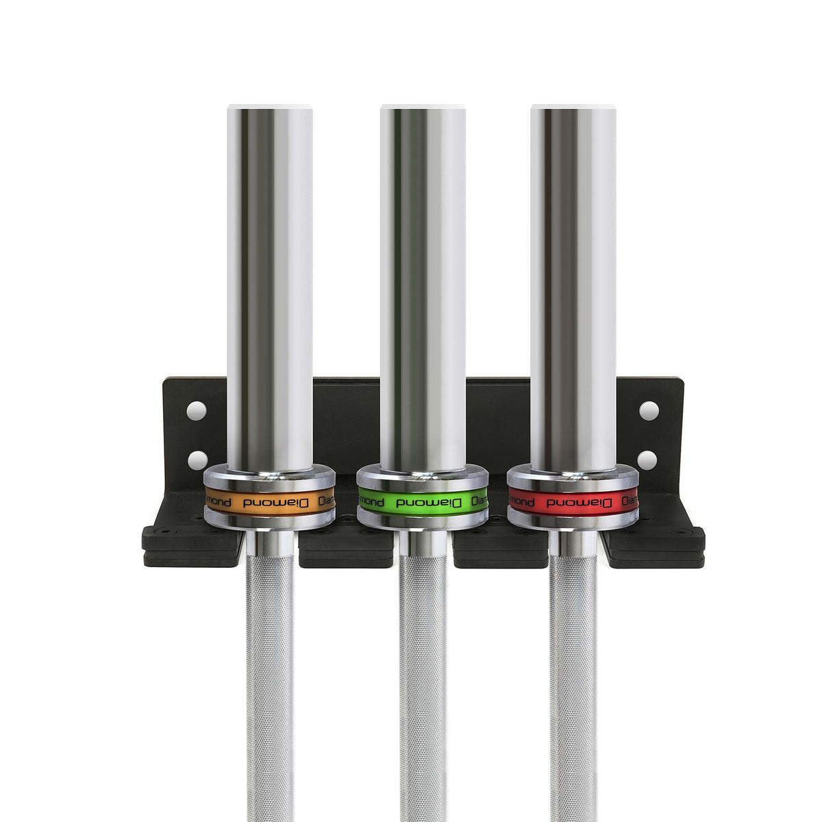 3-Station Vertical Wall-Mounted Barbell Rack