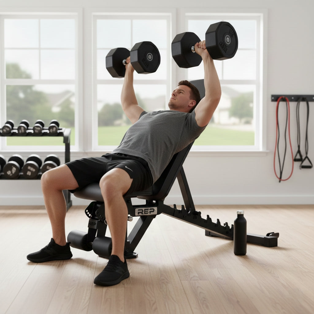 REP Fitness AB-3000 2.0 FID Adjustable Weight Bench – Metallic Black