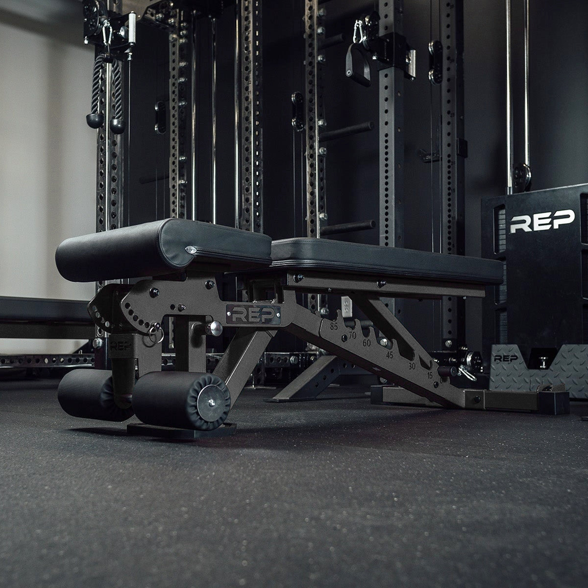 REP Fitness AB-3000 2.0 FID Adjustable Weight Bench – Metallic Black