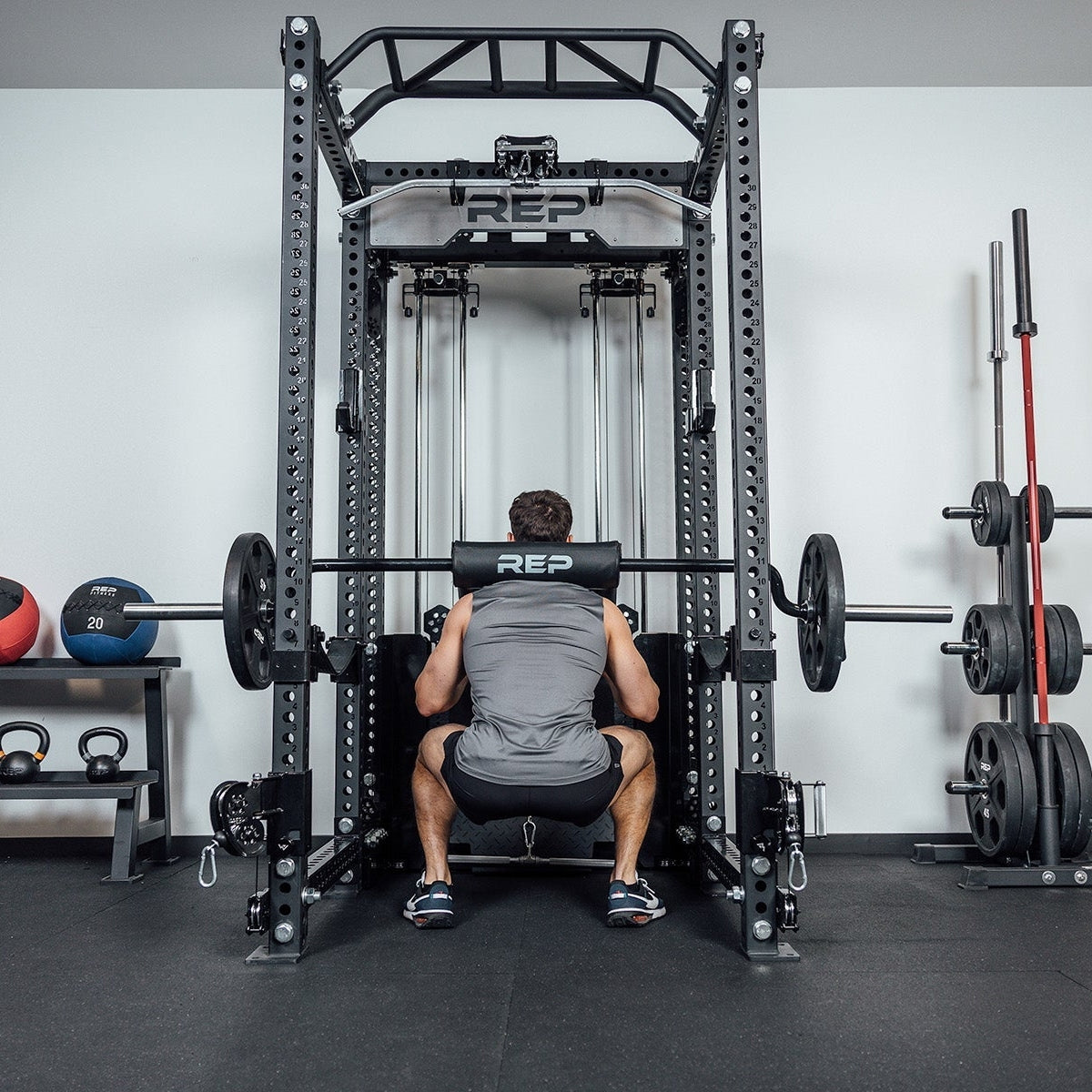 REP Fitness Compact Ares 2.0 Functional Trainer - Metallic Black | 93" Height, 4-Post