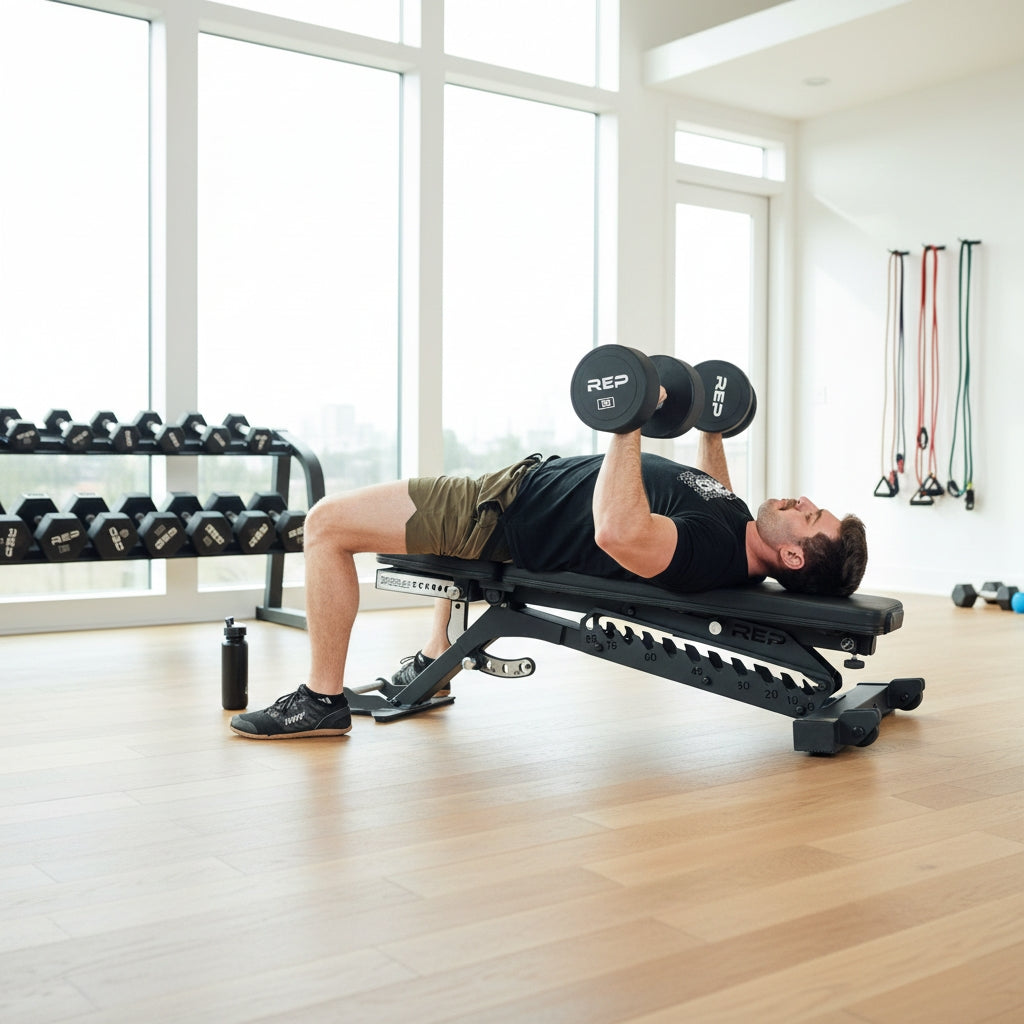 REP Fitness BlackWing™ Adjustable Weight Bench - Metallic Black