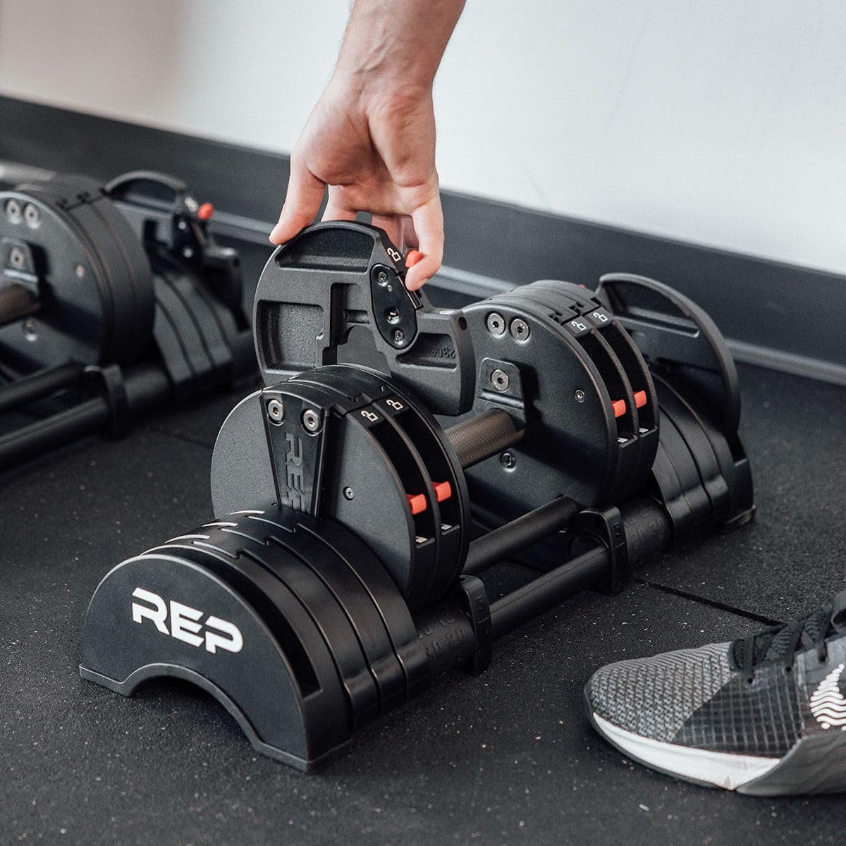 REP Fitness QuickDraw Adjustable Dumbbells - Pair | 15 Kg